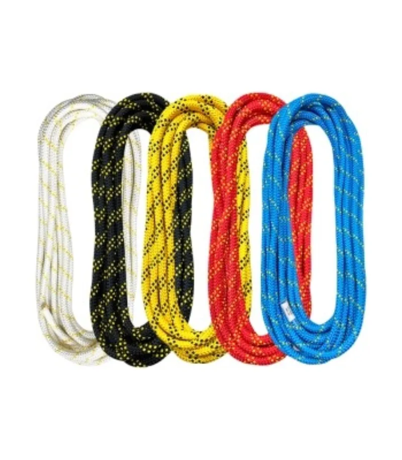 Cordas de acesso por corda coloridas enroladas